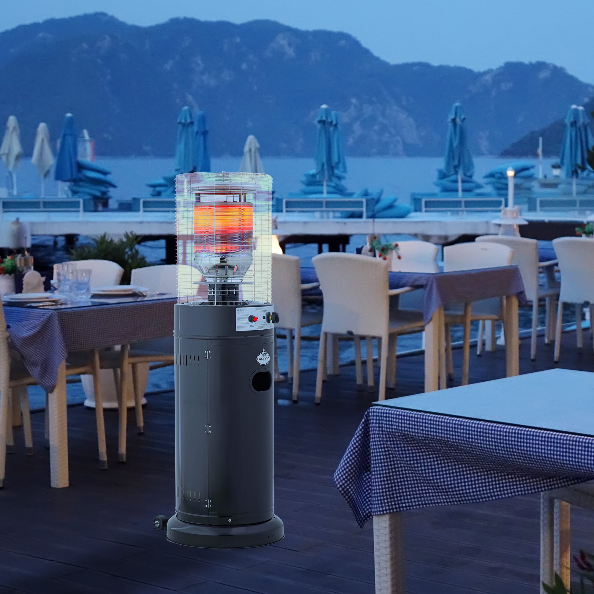 ESTUFA A GAS EXTERIOR TERRAZA CILDRO LW NEGRA 1,35 METROS - 9