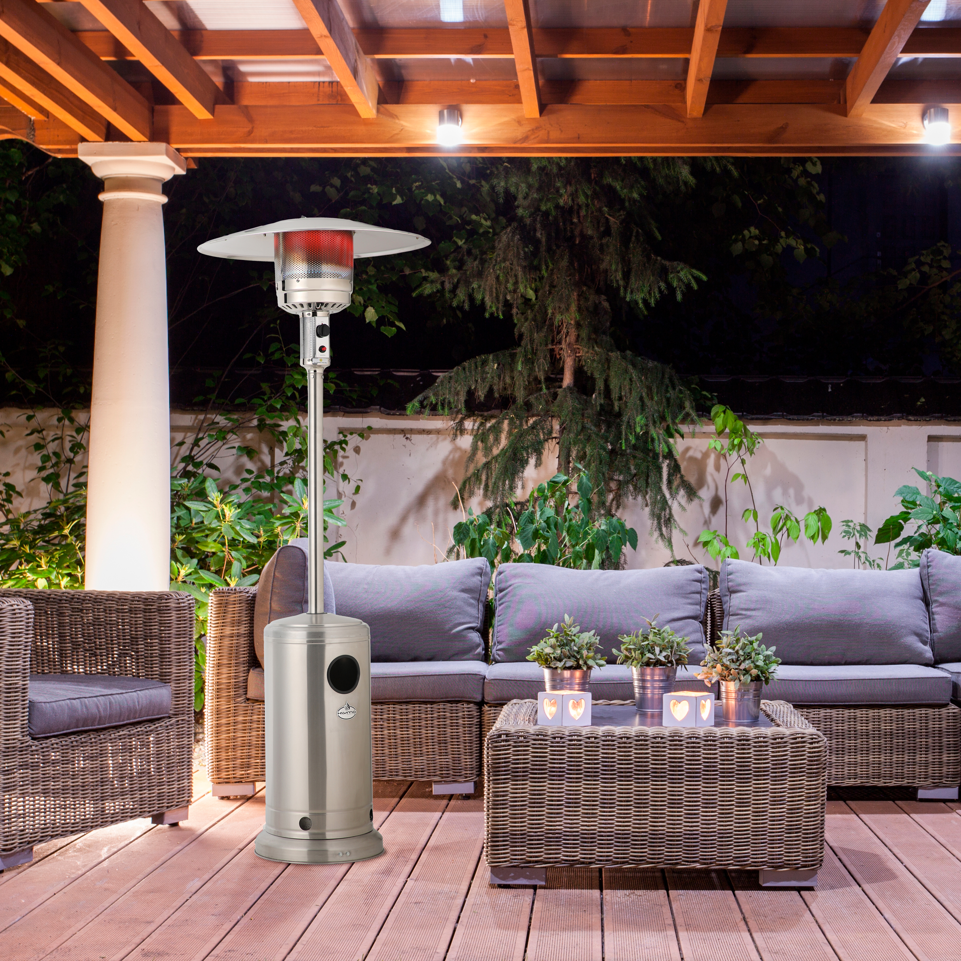 ESTUFA A GAS KLYMA EXTERIOR TERRAZA SETAX INOX - 10