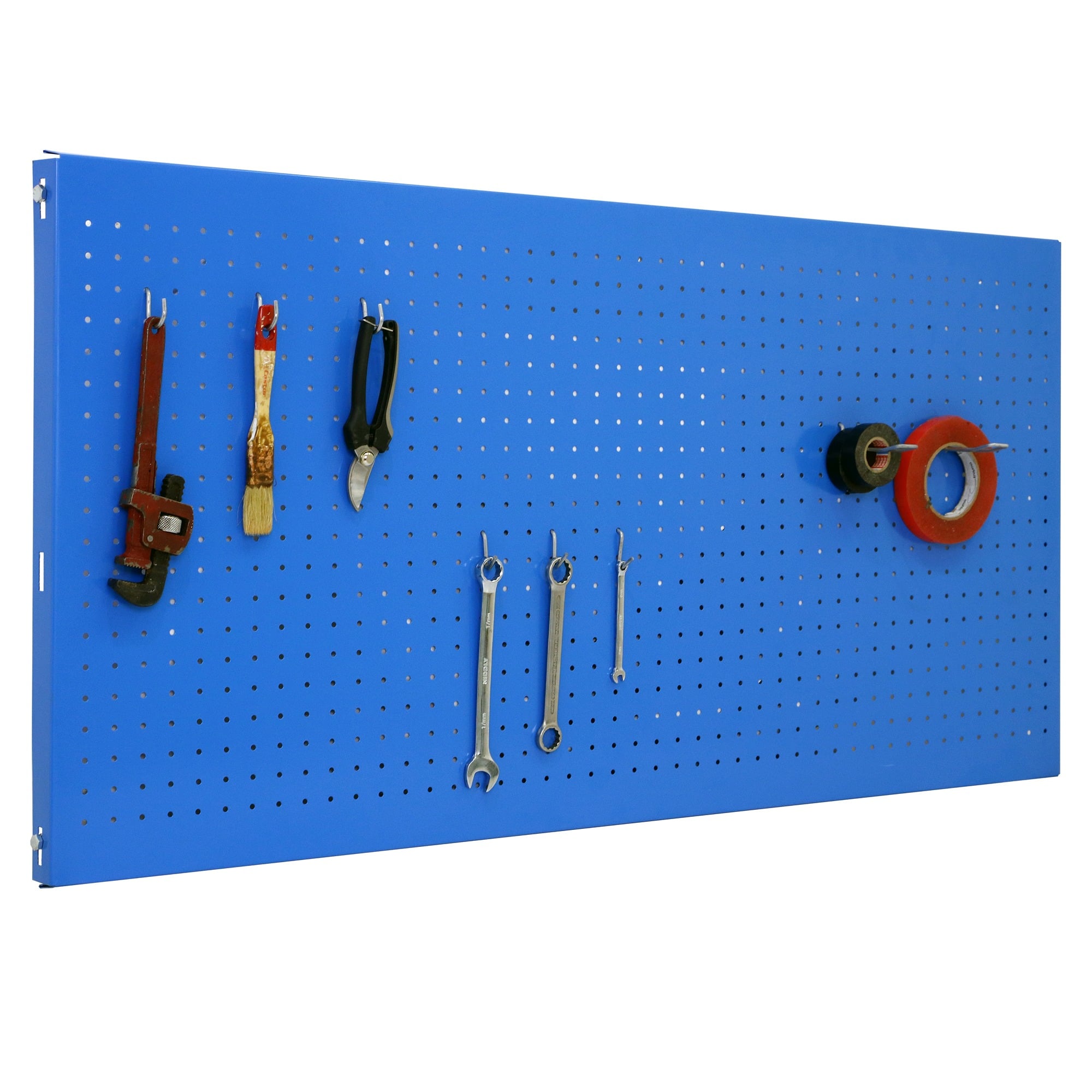 PANEL PERFORADO PANELCLIK 1200X400 AZUL + 8 GANCHOS - 3