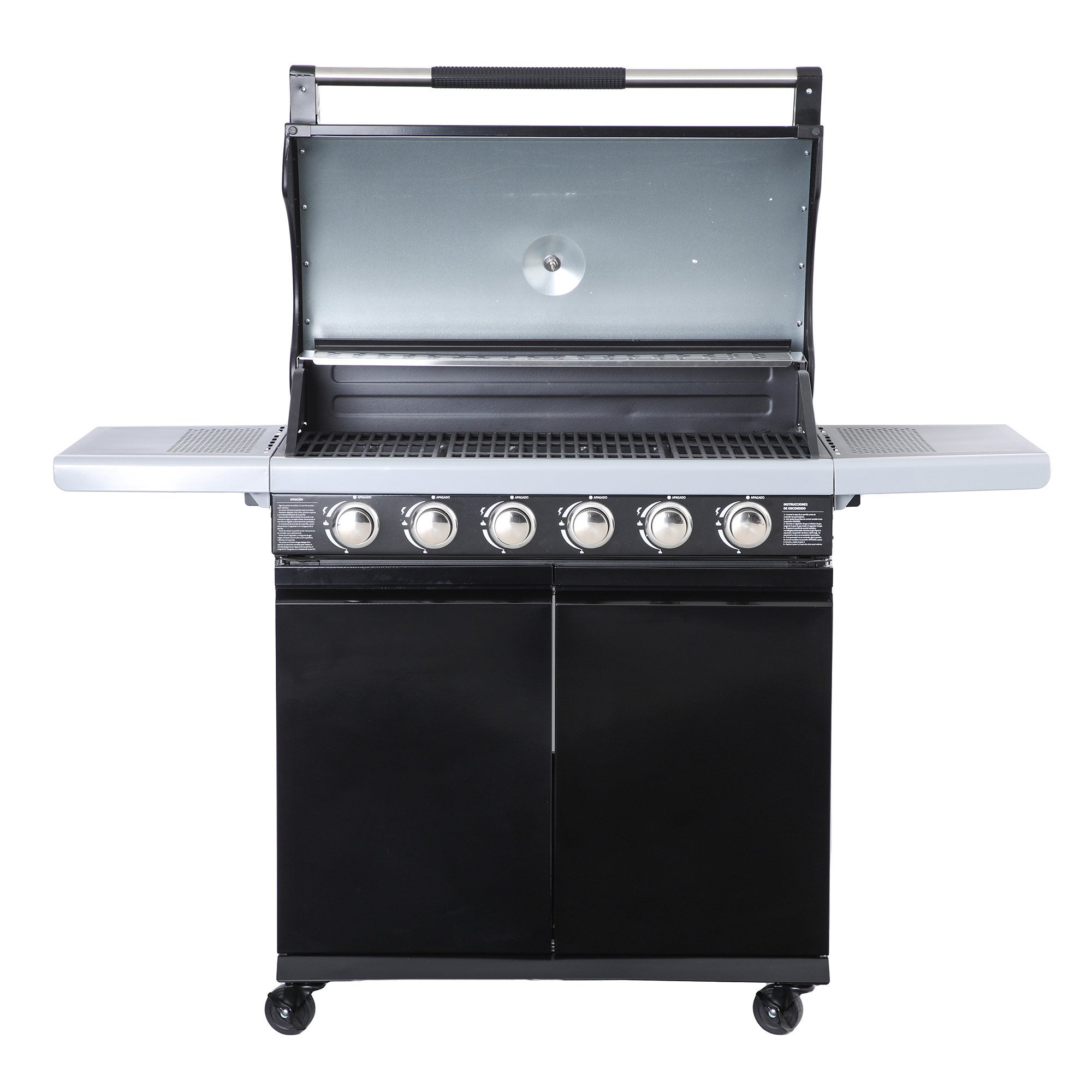 PARRILLA A GAS 6 QUEMADORES TEXAS BLACK - 4