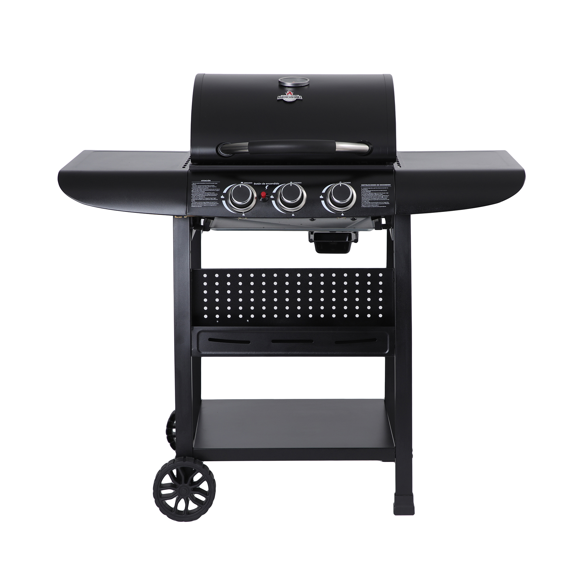 PARRILLA A GAS 3 QUEMADORES KANSAS BLACK - 1