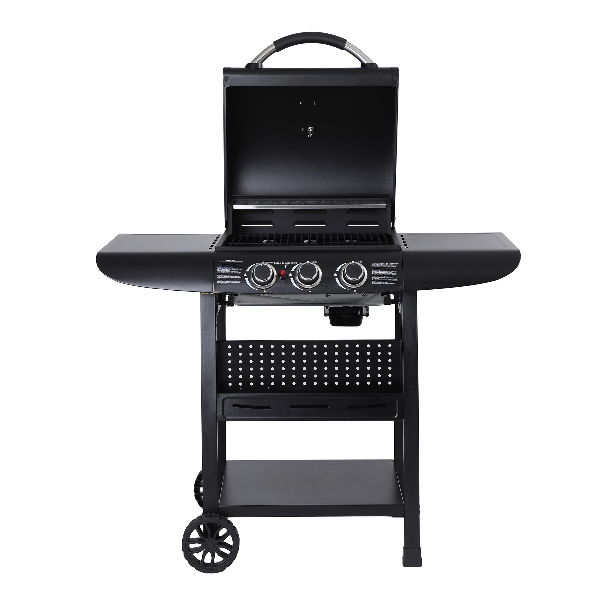 PARRILLA A GAS 3 QUEMADORES KANSAS BLACK - 4
