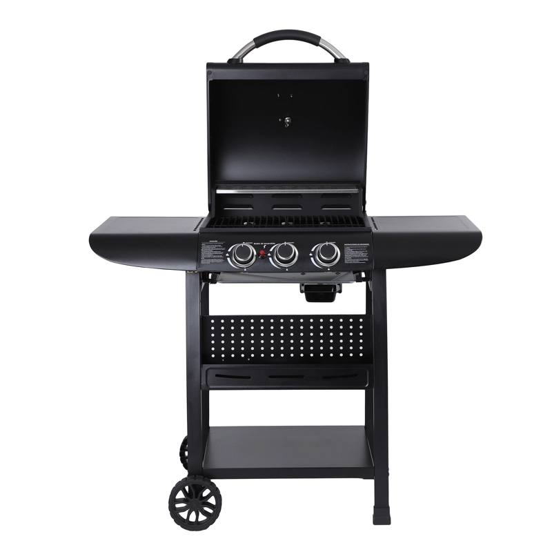 SET PARRILLA A GAS 3 QUEMADORES KANSAS BLACK + FUNDA M - 5