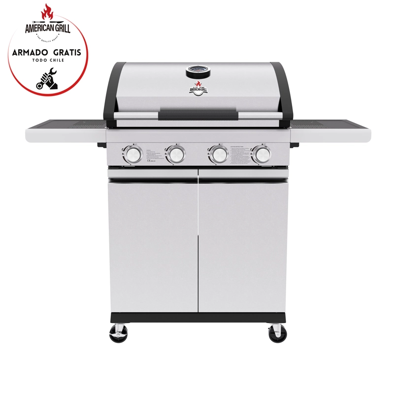 SET PARRILLA A GAS 4 QUEMADORES NEW YORK INOX + FUNDA L - 6