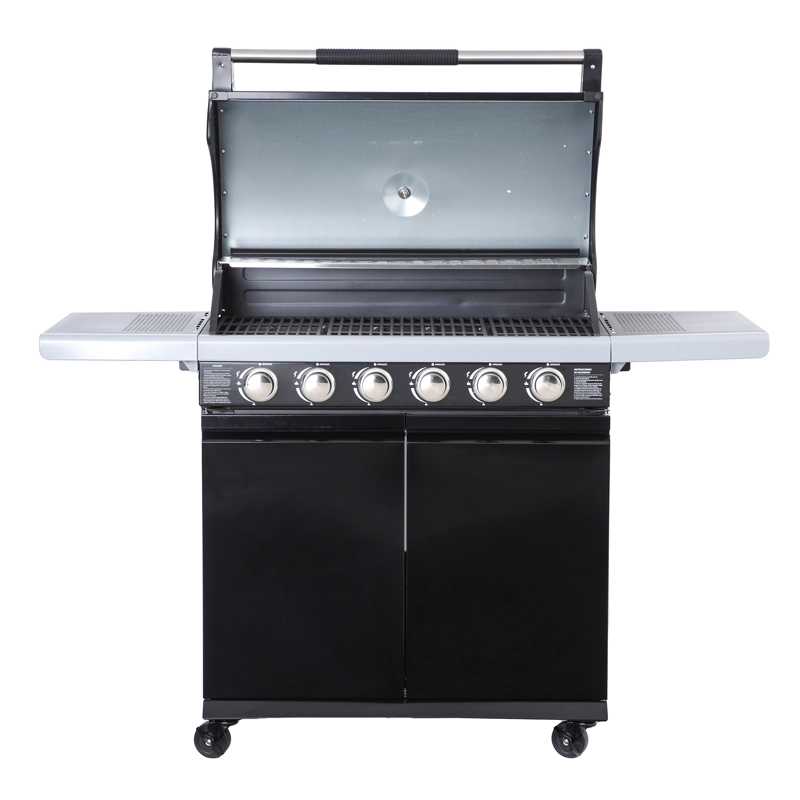 SET PARRILLA A GAS 6 QUEMADORES TEXAS BLACK + FUNDA XL - 6