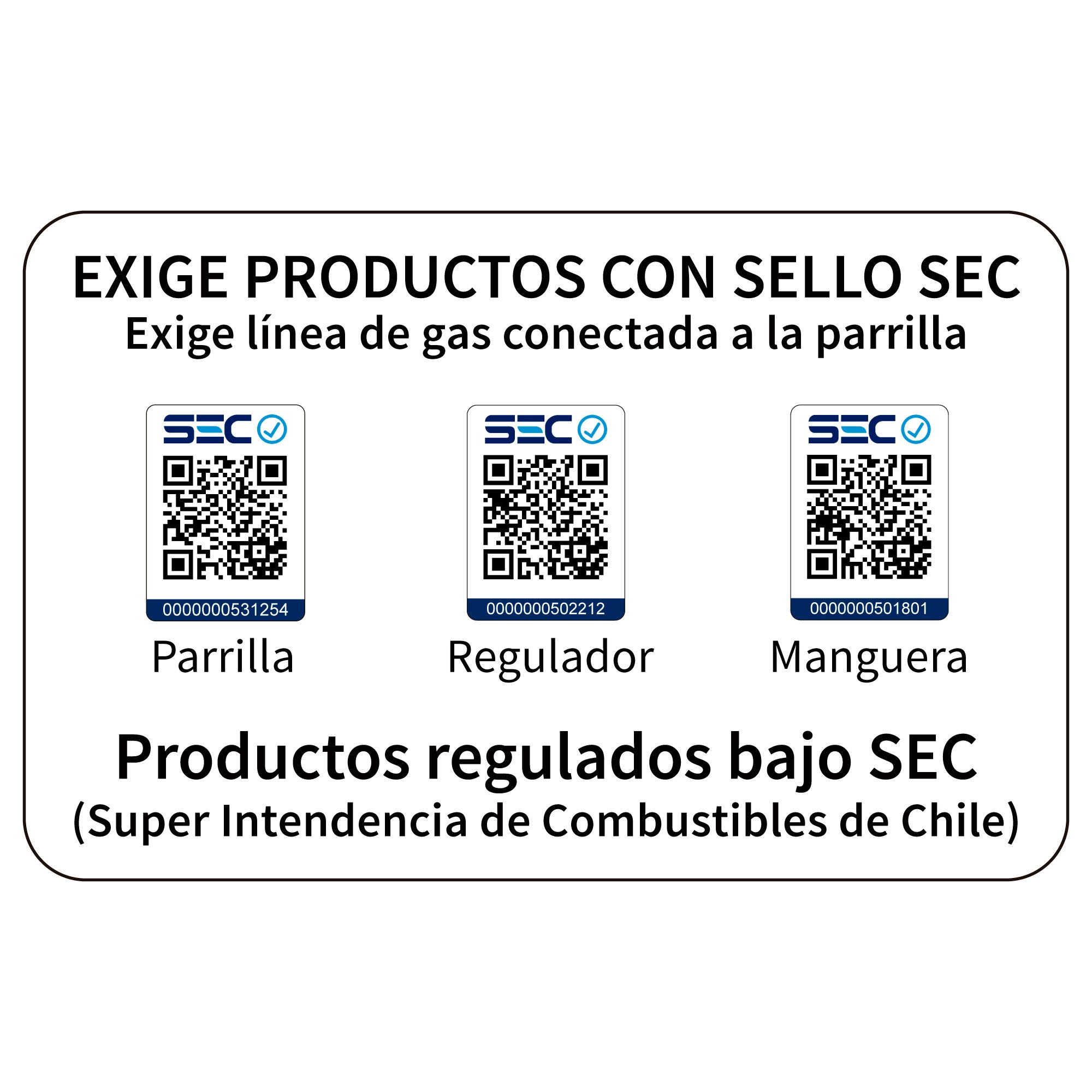 SET PARRILLA A GAS 4 QUEMADORES OREGON INOX + FUNDA - 2