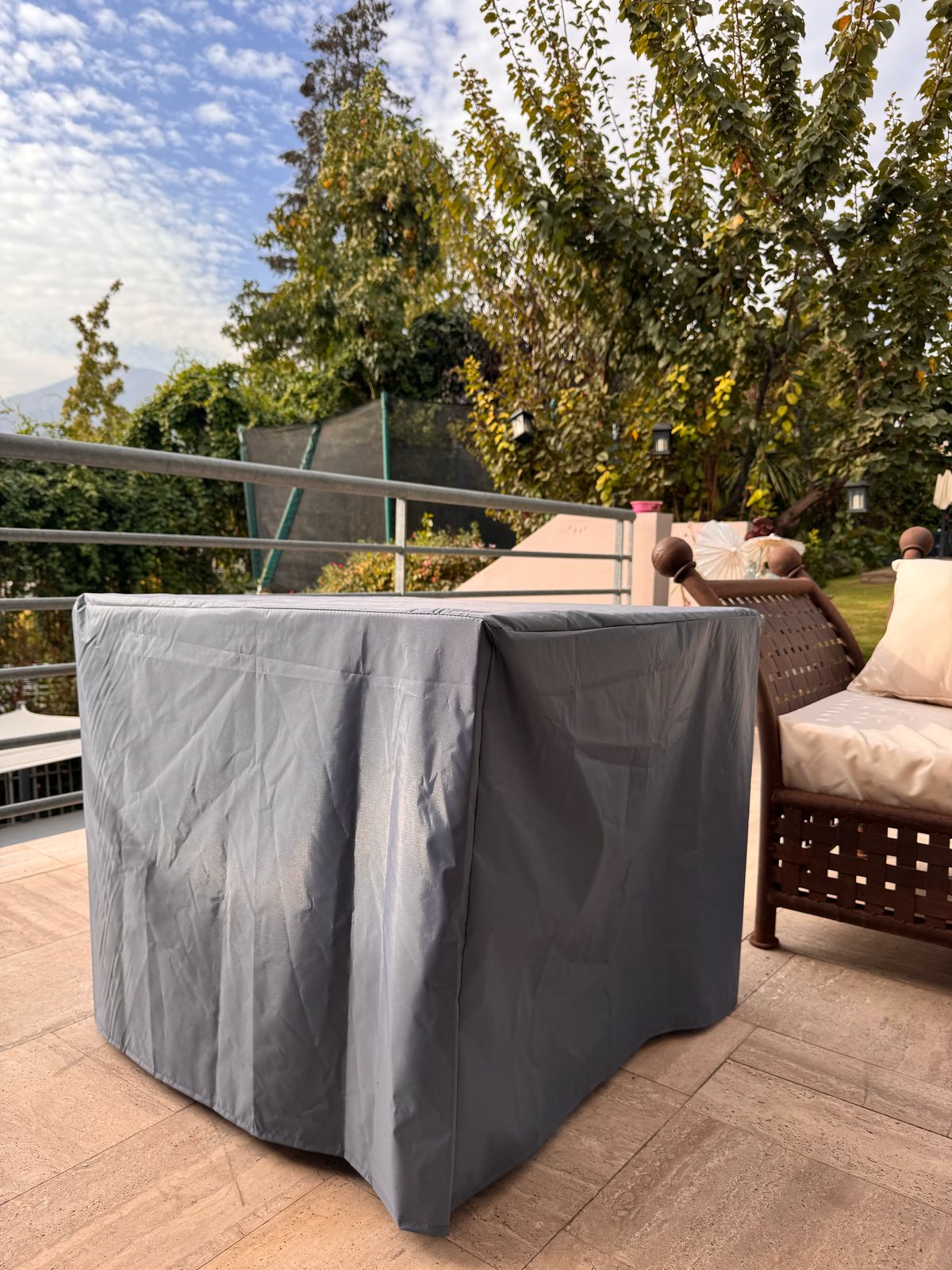 FUNDA MESA DE FUEGO TERRAZA QUARE GRIS - 5