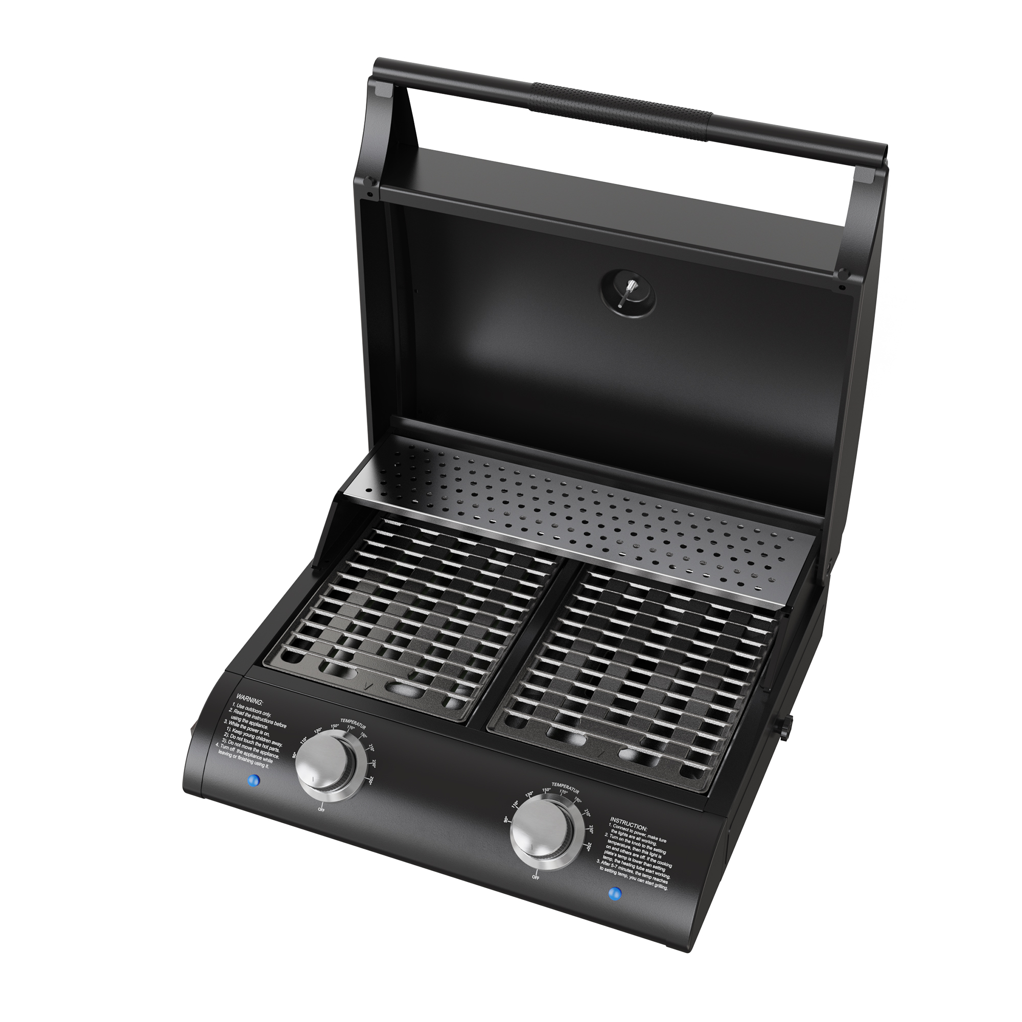 PARRILLA EXTERIOR ELECTRICA BOSTON E2B BLACK - 4