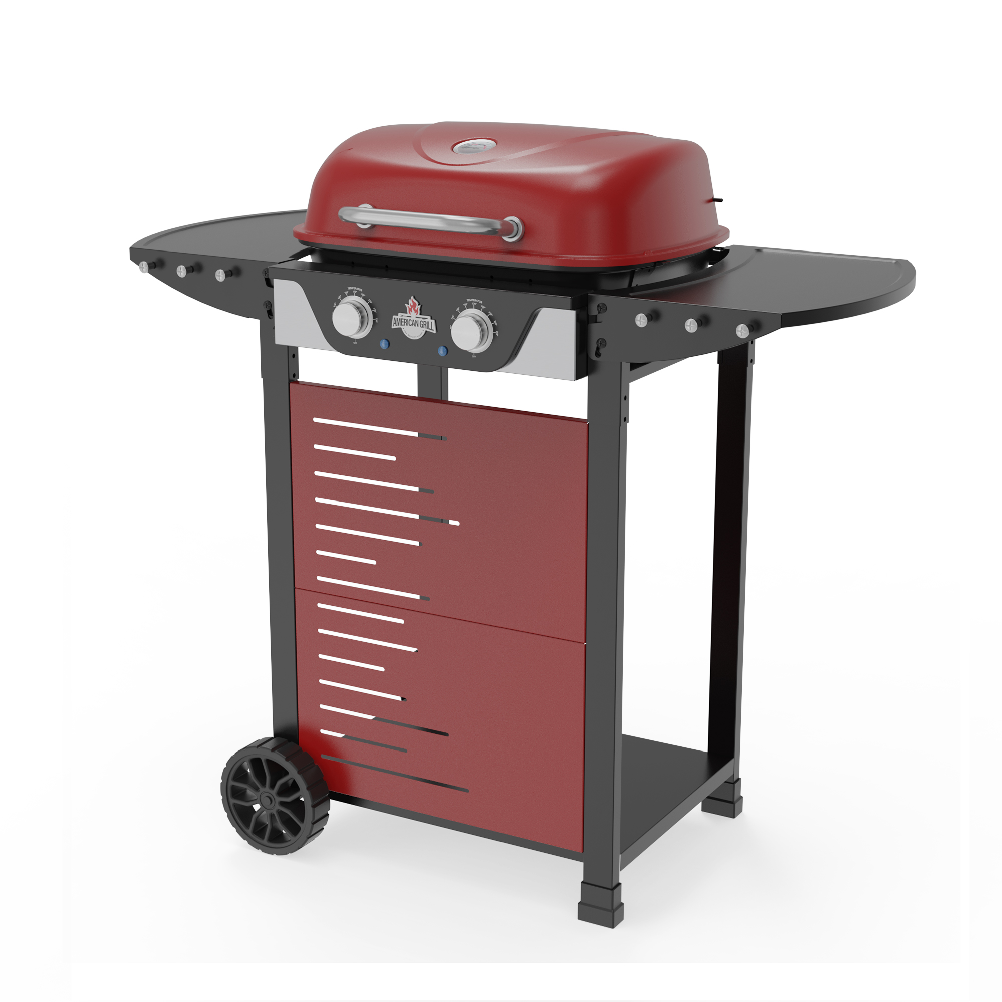 SET PARRILLA ELECTRICA 2 QUEMADORES MANHATTAN RED + FUNDA - 3