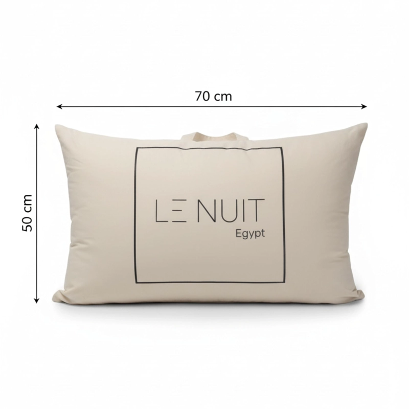 SET 2 ALMOHADAS 1000 GR MICROFIBRA TELA 300 HILOS ALGODON EGIPCIO 50X70 CM BLANCO - 3