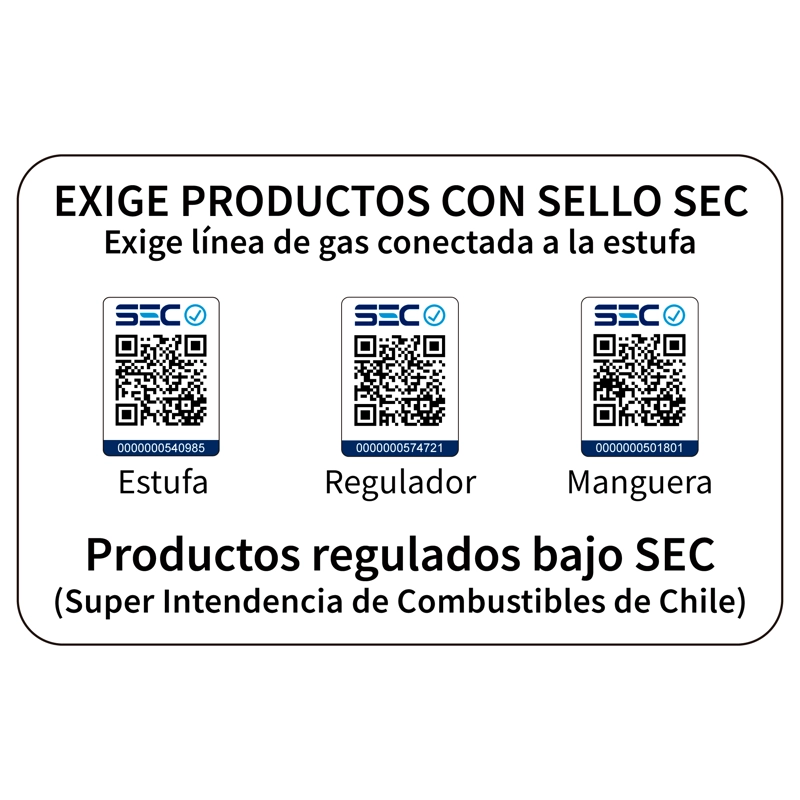 Estufa a Gas Interior 5 Kg 2,8 Kw VARME  Black - 8