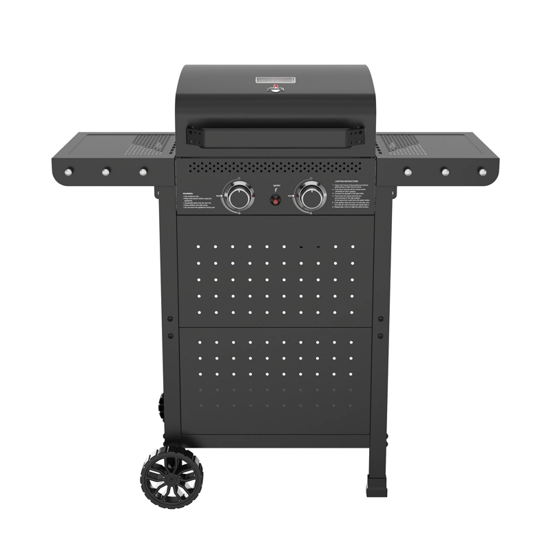SET PARRILLA GAS 2 QUEMADORES VERMONT BLACK + FUNDA XXS - 4