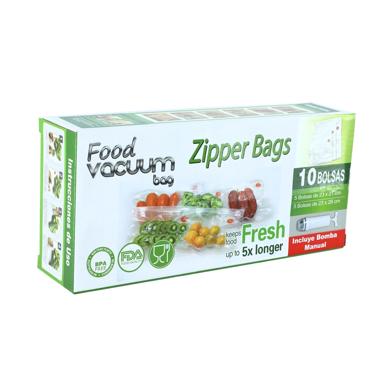 PACK 30 BOLSAS AL VACIO PARA ALIMENTOS FVB CON BOMBA EXTRACTORA - 2