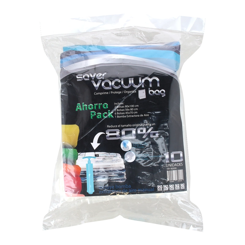 PACK AHORRO 30  BOLSAS AHORRA ESPACIO CON EXTRACTOR DE AIRE SVB - 2