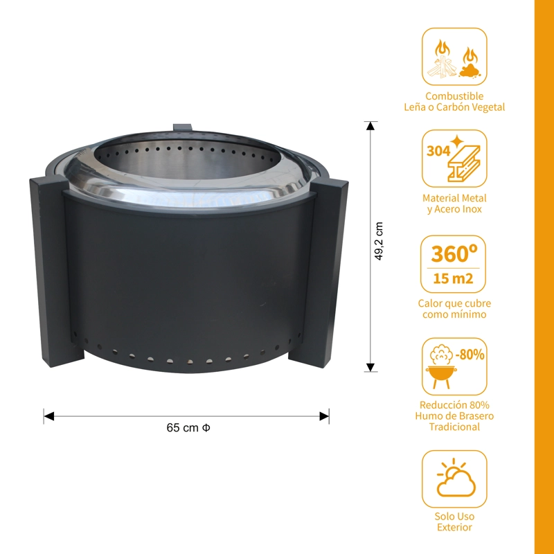 FOGON BRASERO EXTERIOR PATAGON BLACK