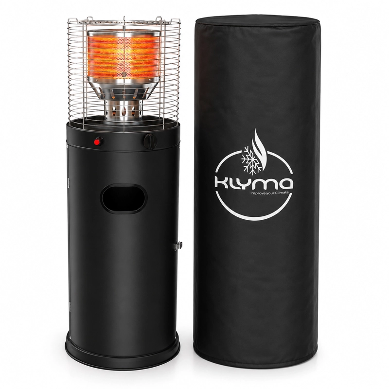 ESTUFA A GAS EXTERIOR CILDRO LW  BLACK  E106  + FUNDA - 3