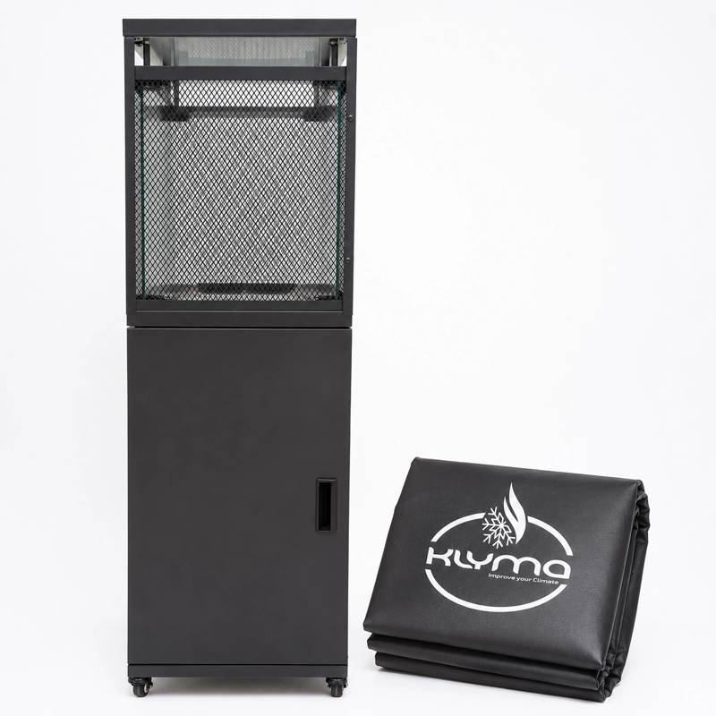 ESTUFA A GAS EXTERIOR VULKAN BLACK + FUNDA - 1