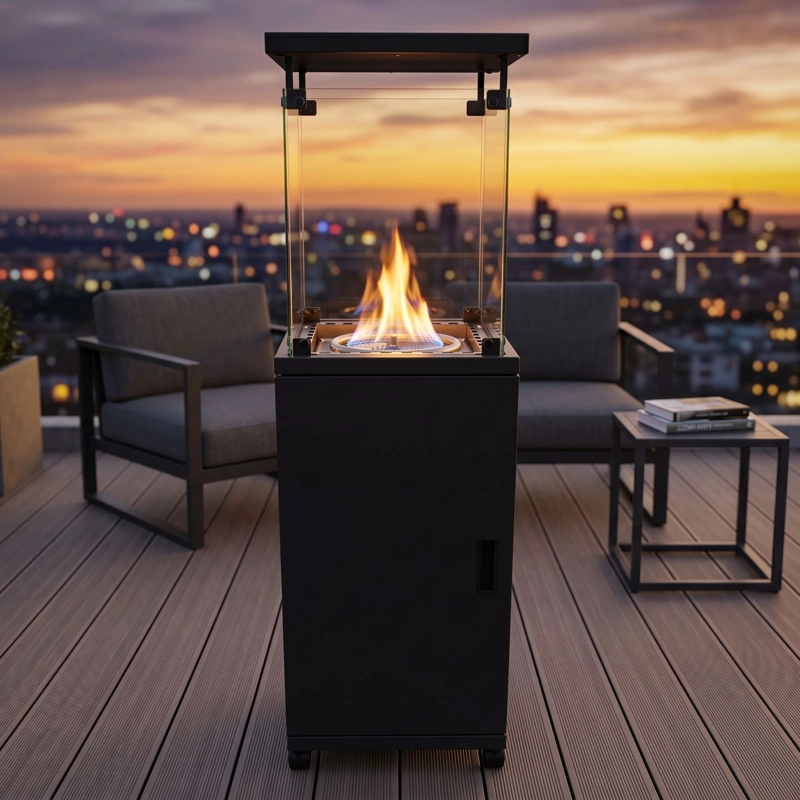 ESTUFA A GAS EXTERIOR VULKAN BLACK + FUNDA - 6