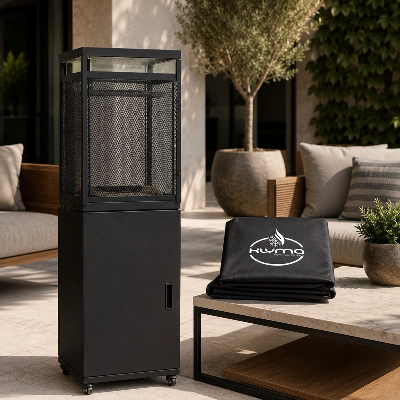 ESTUFA A GAS EXTERIOR VULKAN BLACK + FUNDA - 7