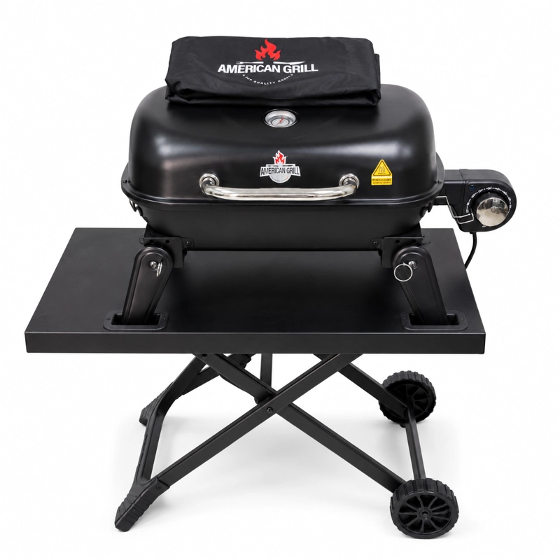 PARRILLA EXTERIOR - INTERIOR ELE CTRICA E1B ASPEN BLACK CON CARRO + FUNDA S - 1