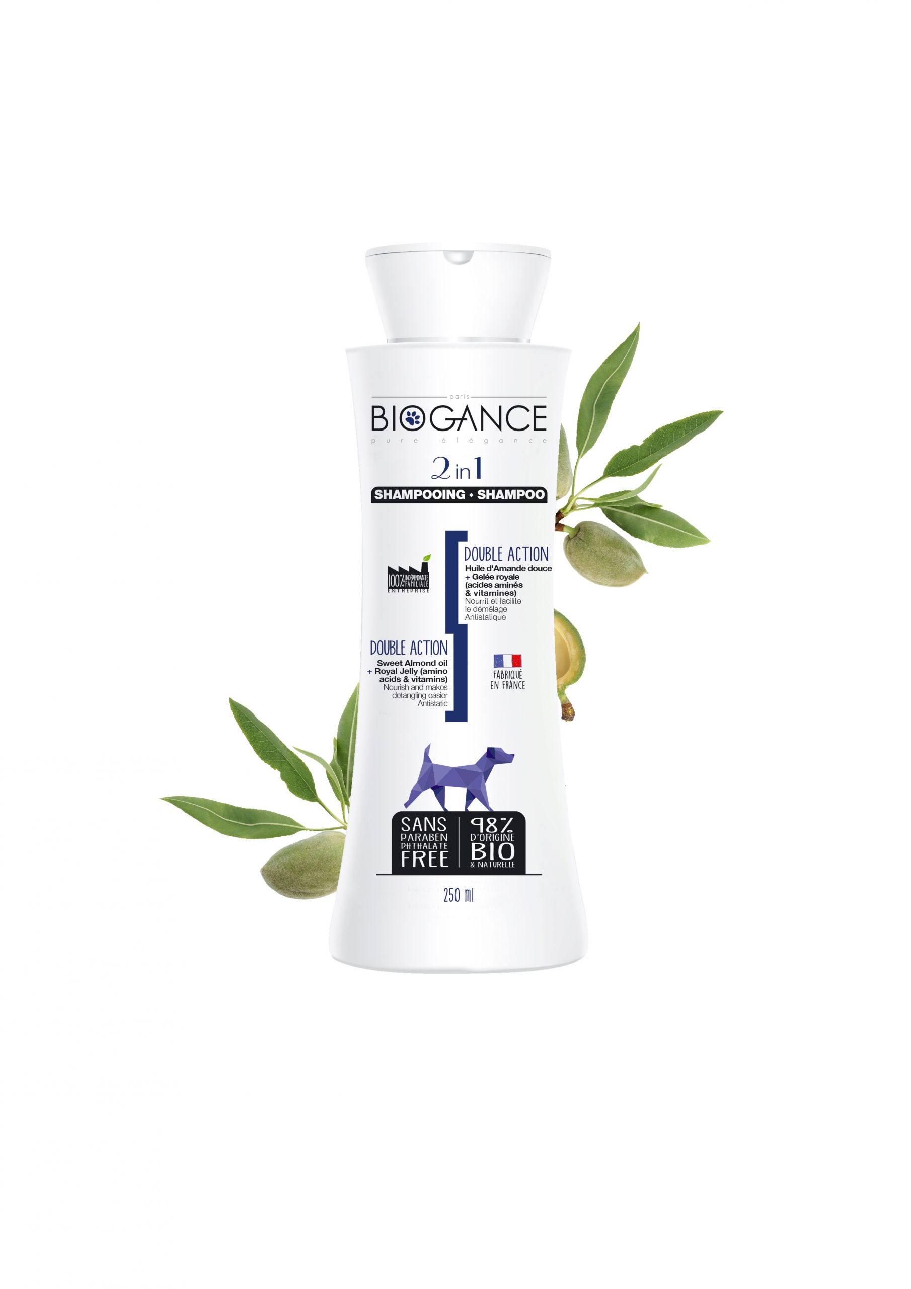 SHAMPOO PERROS BIOGANCE 2 EN 1 250 ML - 1