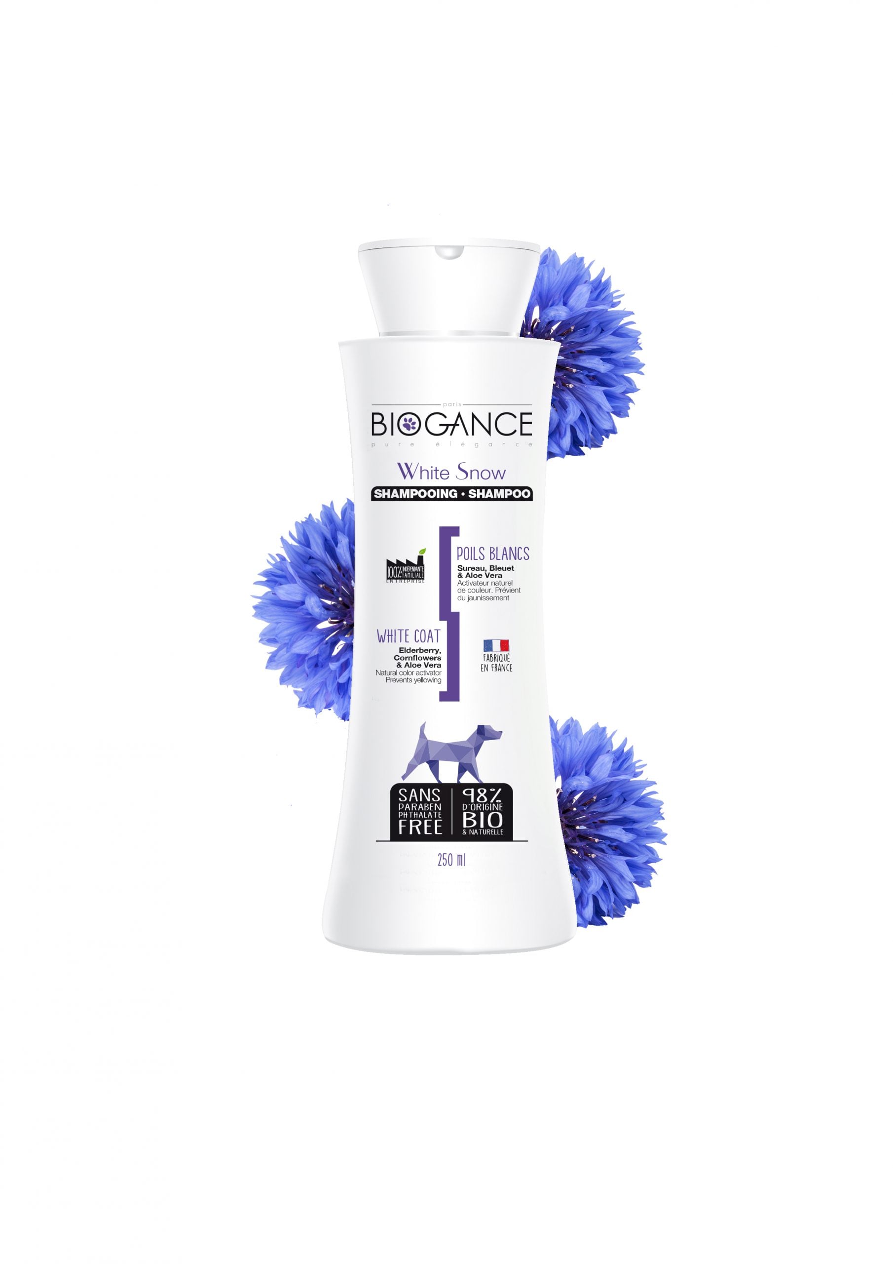 SHAMPOO PERROS BIOGANCE WHITE SNOW 250 ML - 1