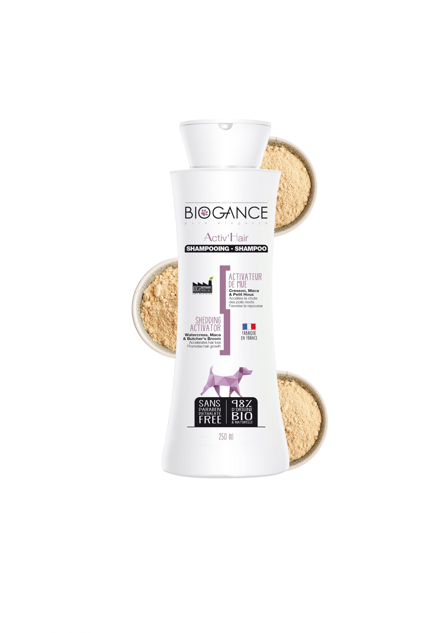 SHAMPOO PERROS BIOGANCE ACTIV HAIR 250 ML - 1