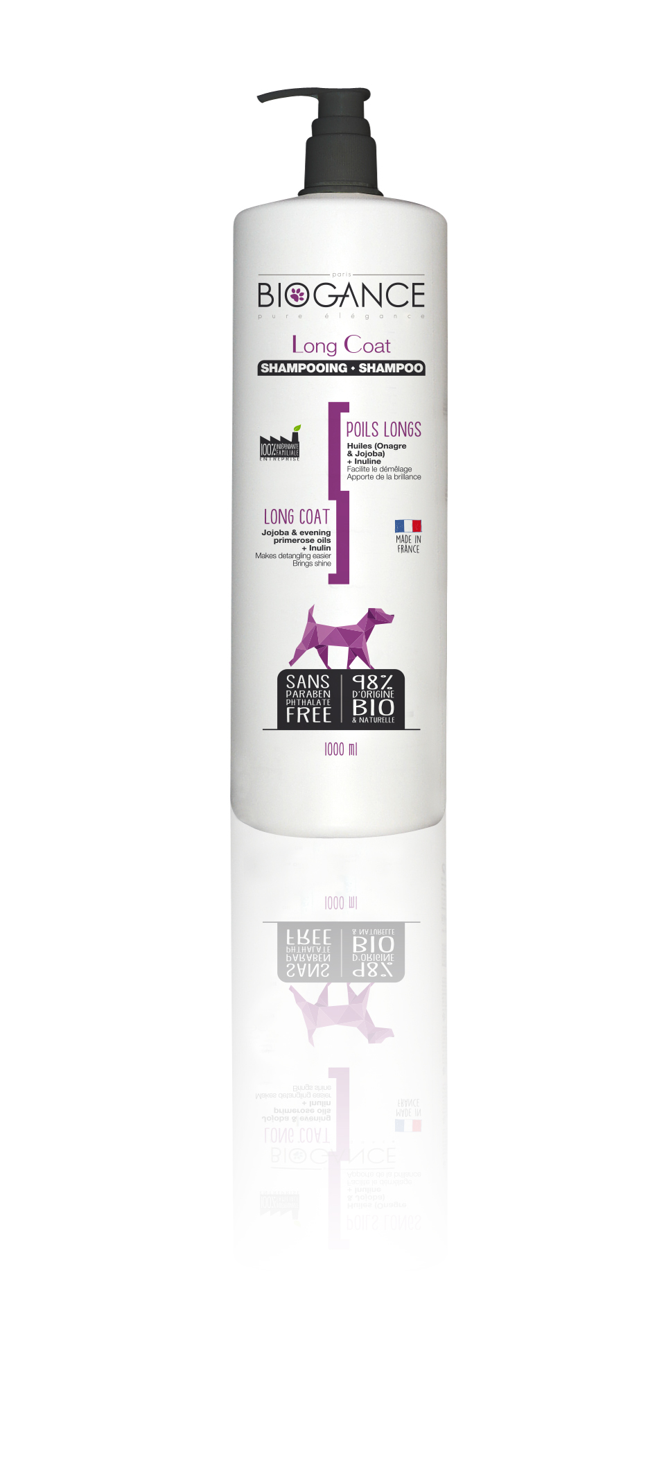 SHAMPOO PERROS BIOGANCE LONG COAT 1 L - 1