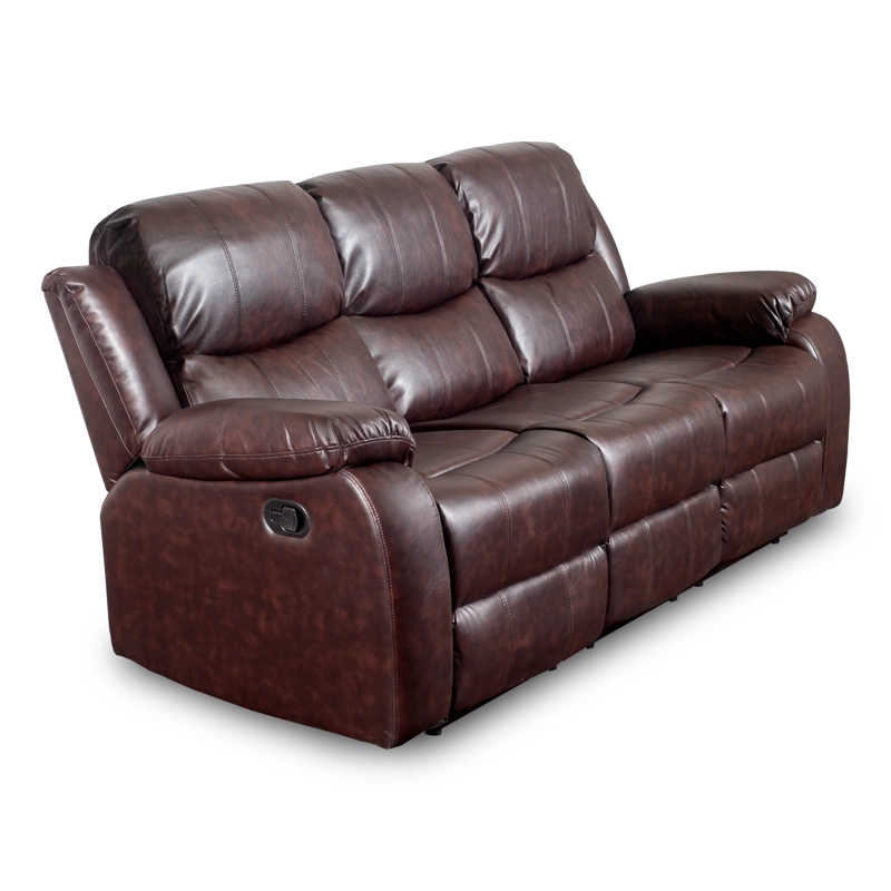 SOFÁ SWEET HOGAR RECLINER 3 CUERPOS ACERO CHOCOLATE BERGER RECLINABLE BROWN DARK - 2