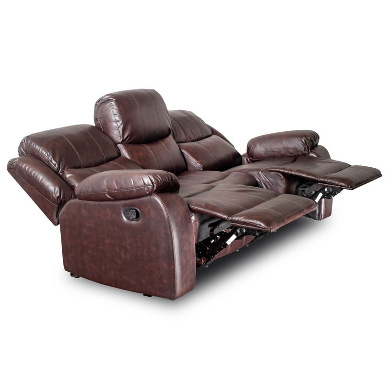 SOFÁ SWEET HOGAR RECLINER 3 CUERPOS ACERO CHOCOLATE BERGER RECLINABLE BROWN DARK - 3