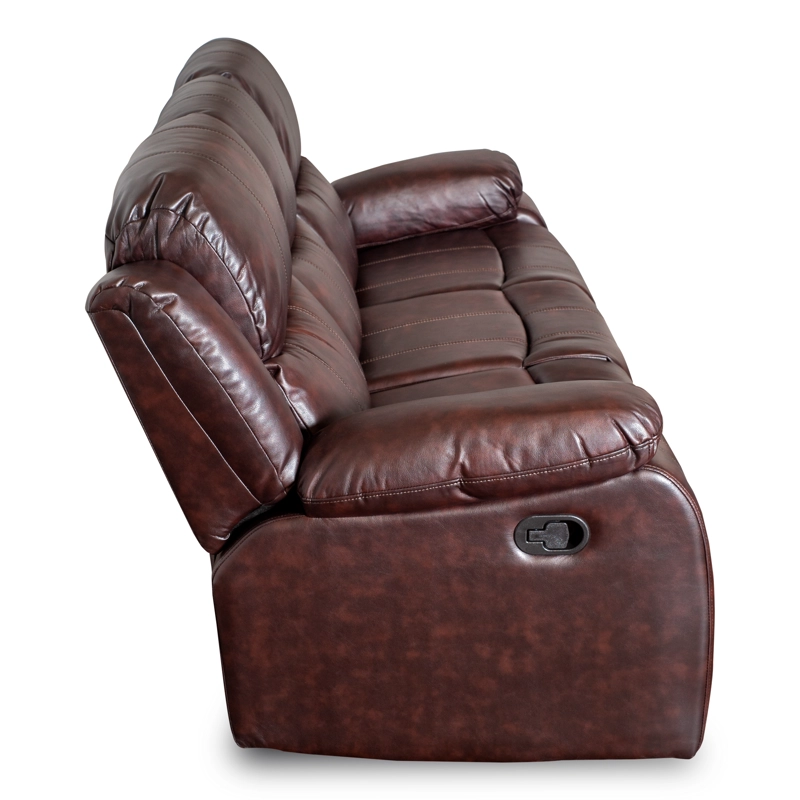 SOFÁ SWEET HOGAR RECLINER 3 CUERPOS ACERO CHOCOLATE BERGER RECLINABLE BROWN DARK - 4