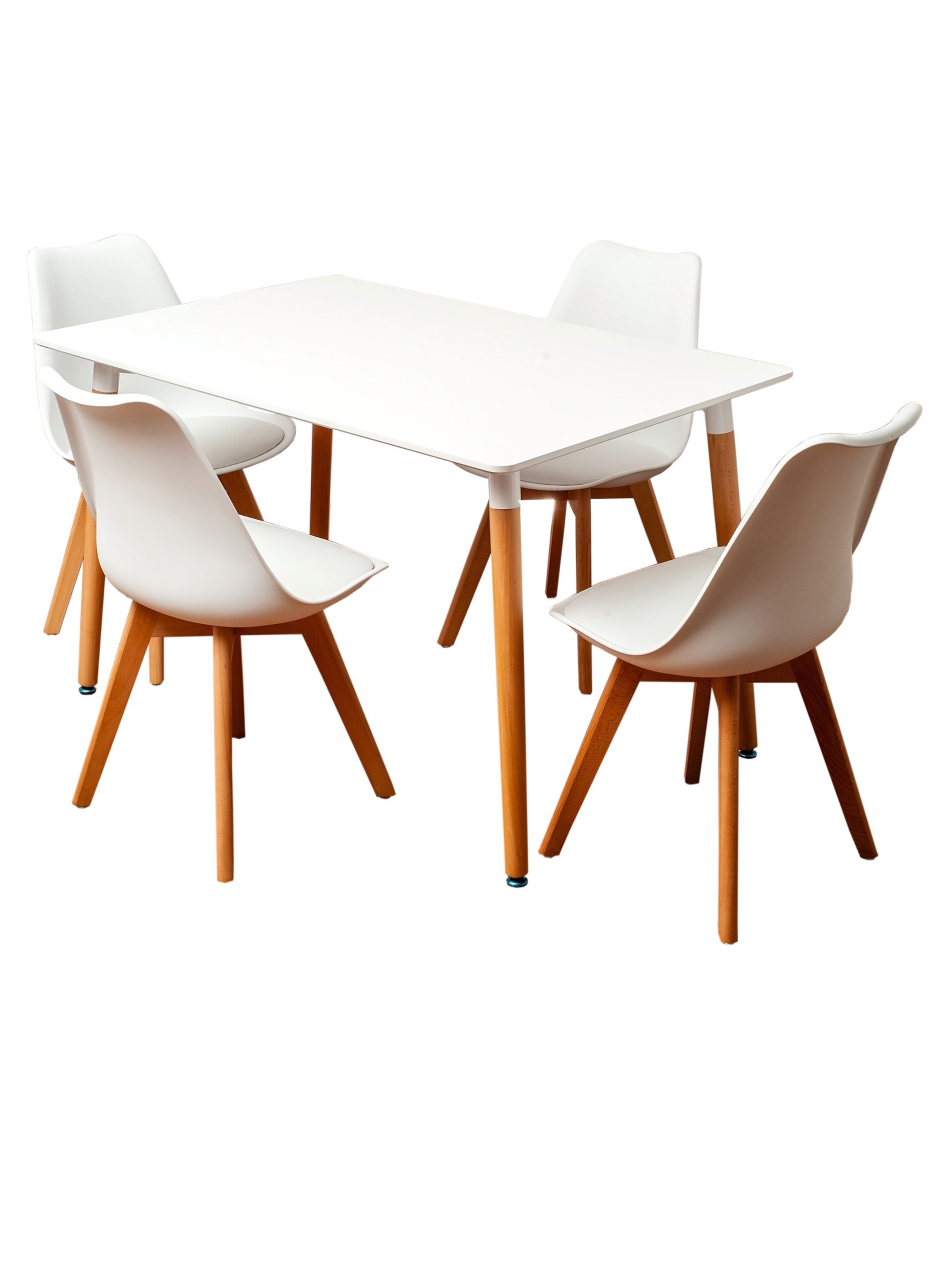 COMEDOR 4 SILLAS BLANCO MODELO ALBERTA - 2