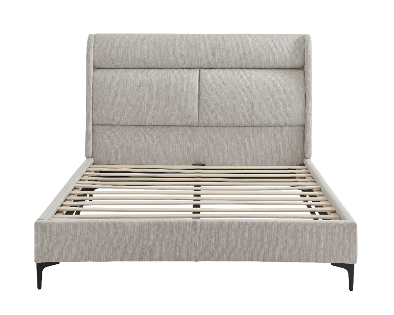 CAMA EUROPEA KING + COLCHON Y RESPALDO INCORPORADO - 2
