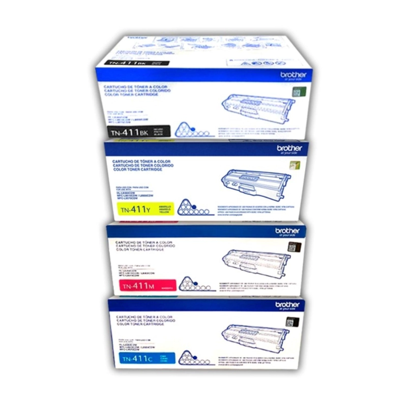 PACK 4 COLORES BROTHER TONER TN-411 - 1