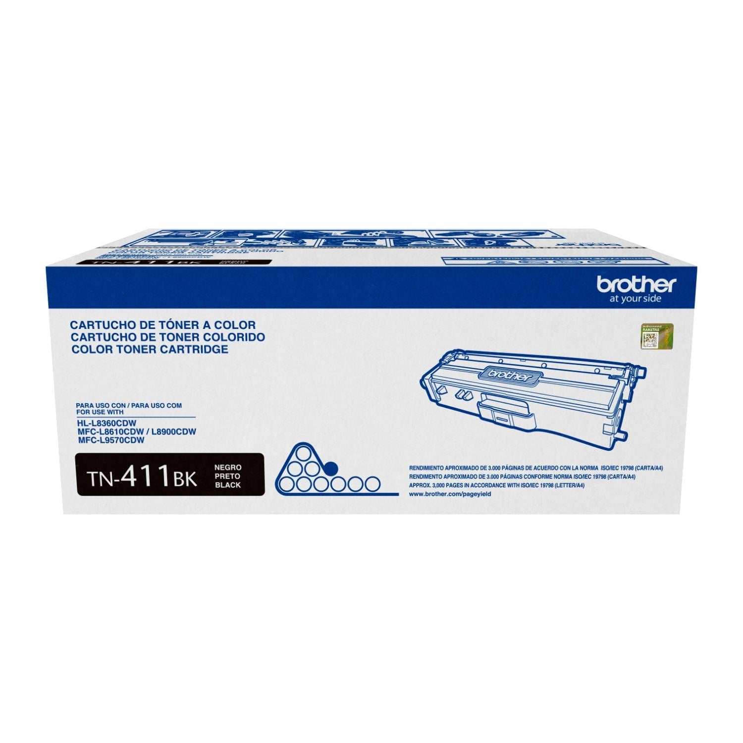 TONER BROTHER TN-411BK NEGRO ORIGINAL PARA IMPRESORAS LASER - 1