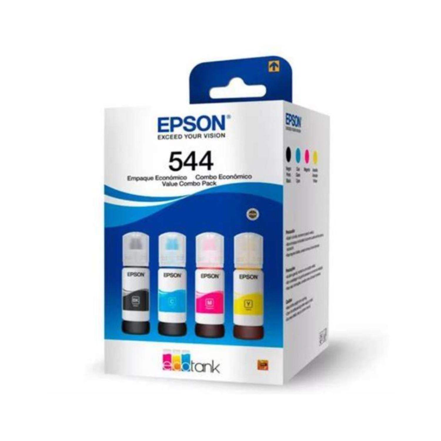 PACK 4 TINTAS EPSON T544 ORIGINALES NEGRO, CYAN, MAGENTA, AMARILLO - 1