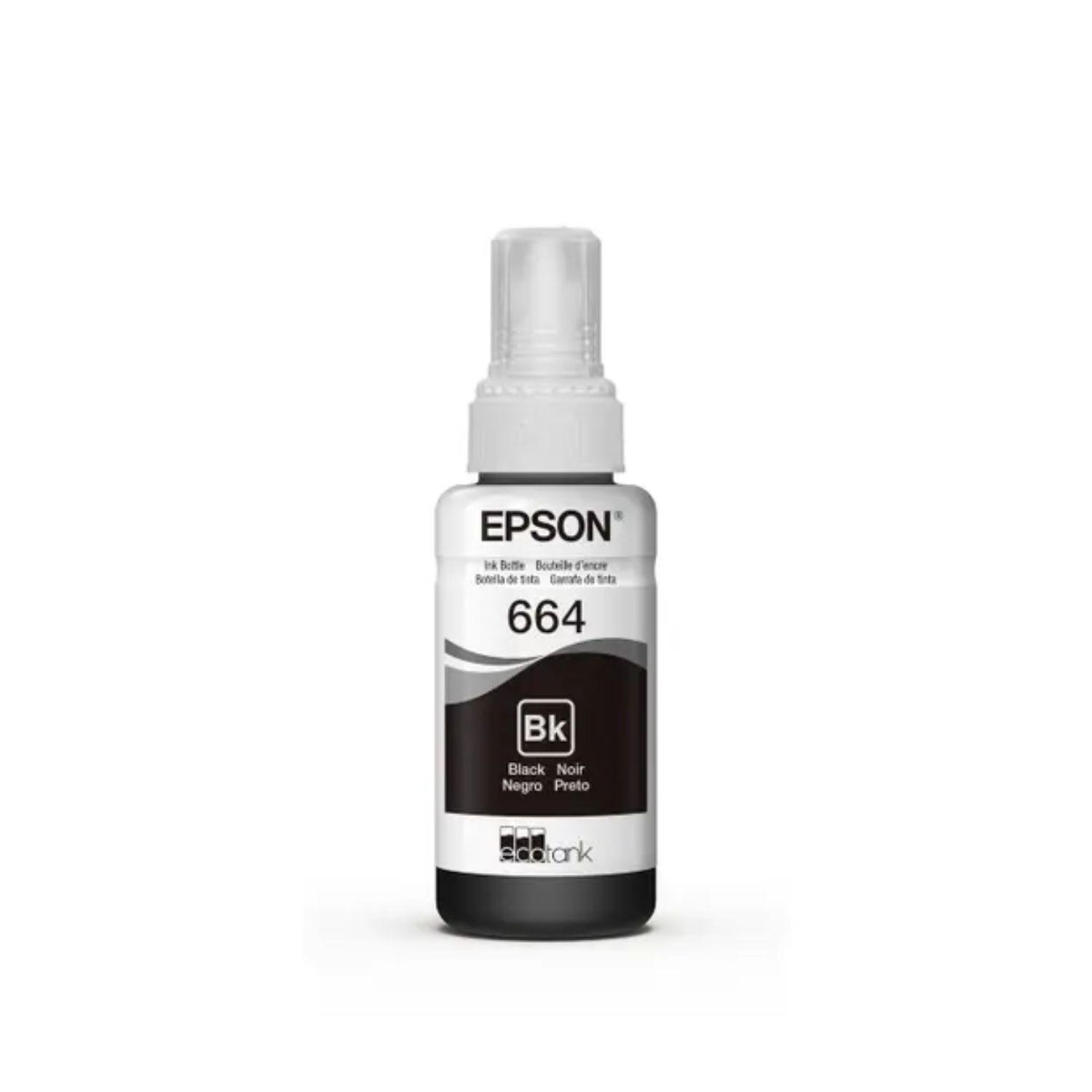 PACK 4 TINTAS EPSON T664 ORIGINALES NEGRO CIAN MAGENTA AMARILLO - 6