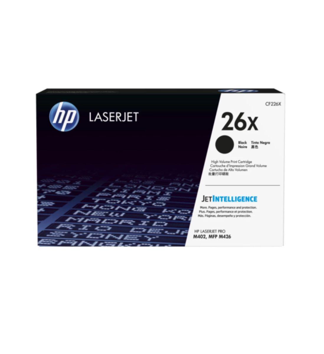 TONER HP CF226X (26X) NEGRO ORIGINAL DE ALTO RENDIMIENTO - 1