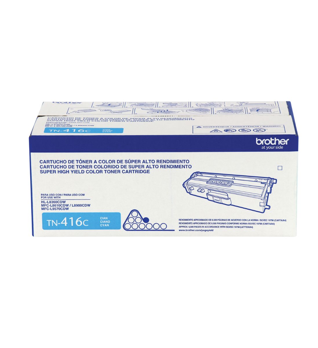 TONER BROTHER TN-416 CYAN ORIGINAL ALTO RENDIMIENTO - 2