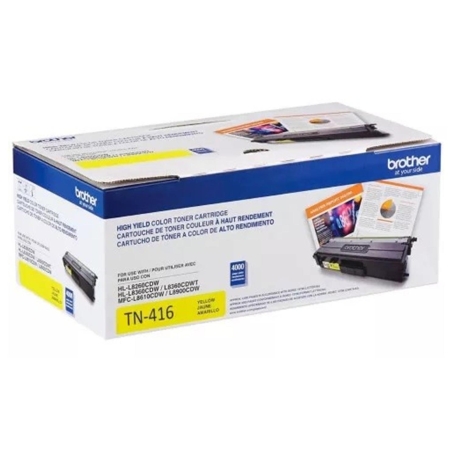 TONER BROTHER TN-416 AMARILLO ORIGINAL ALTO RENDIMIENTO - 1