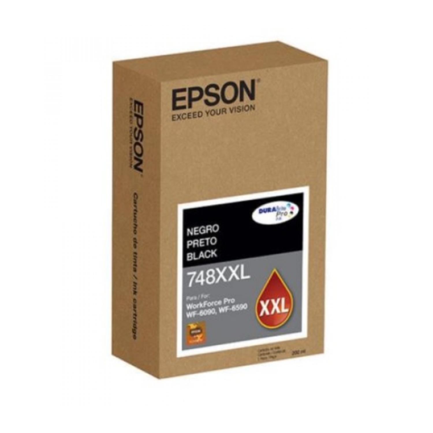 TINTA EPSON T748 XXL NEGRO ORIGINAL PARA IMPRESORAS WORKFORCE PRO - 2