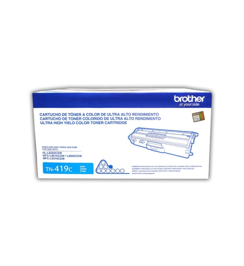TONER BROTHER TN-419C CYAN ORIGINAL ALTO RENDIMIENTO 6.500 PAGINAS - 1