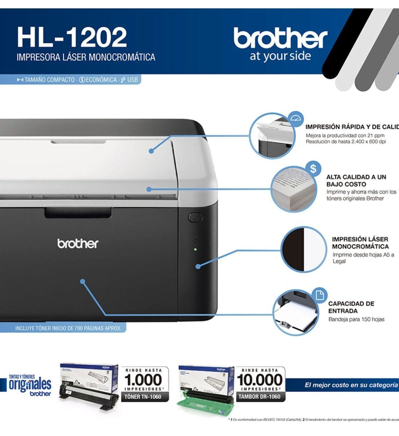 IMPRESORA LASER BROTHER HL-1202 - 5