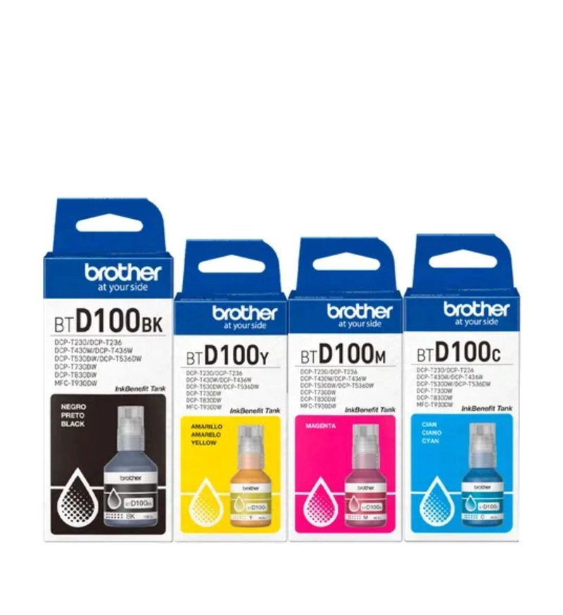 BROTHER PACK TINTAS BTD100 BK/C/M/Y 4 COLORES - 3