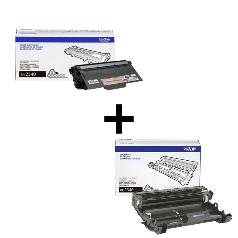 PACK TONER BROTHER TN-2340 + DRUM DR-2340 UNIDAD DE IMAGEN - 1