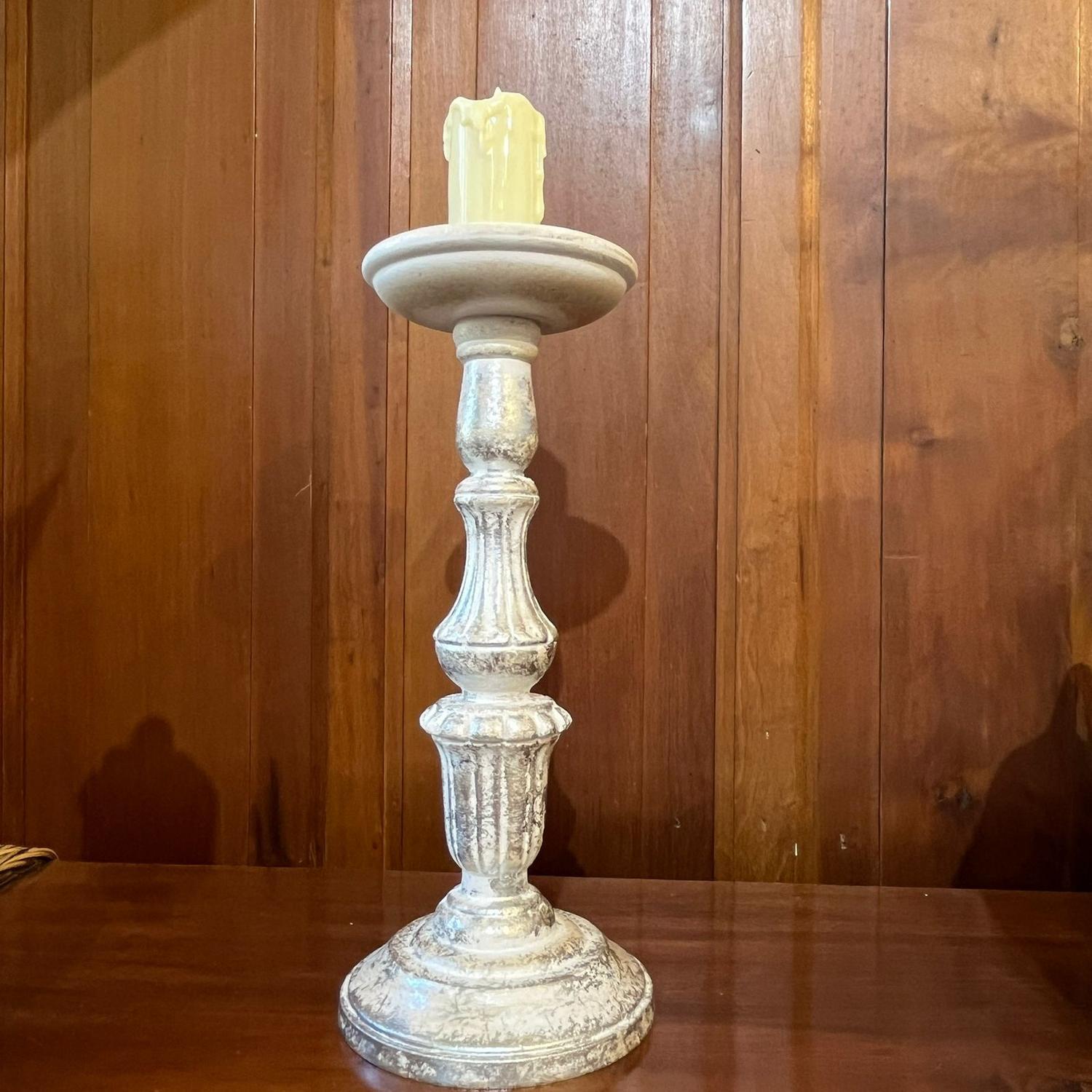 CANDELABRO DISEÑO PILAR DE MADERA - 3