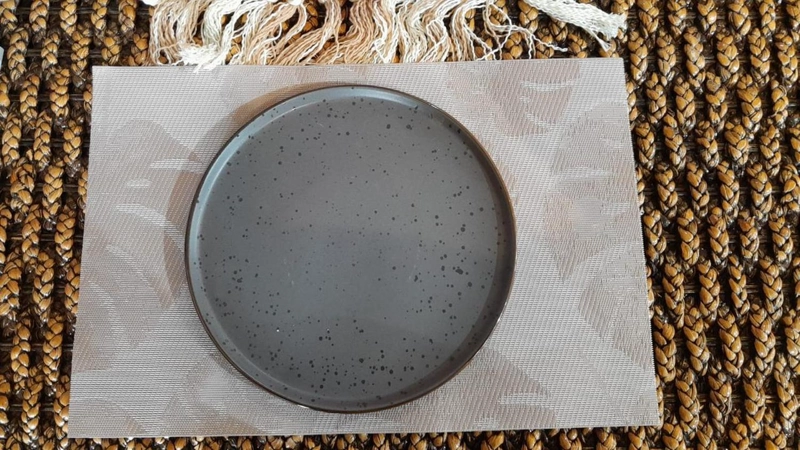 SET DE 6 INDIVIDUALES LIMPIABLES HOJA BEIGE - 2