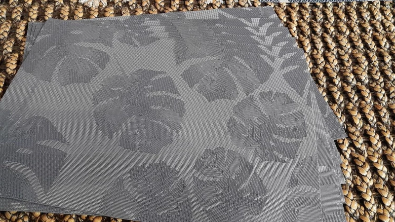 SET DE 6 INDIVIDUALES LIMPIABLES HOJA BEIGE - 3