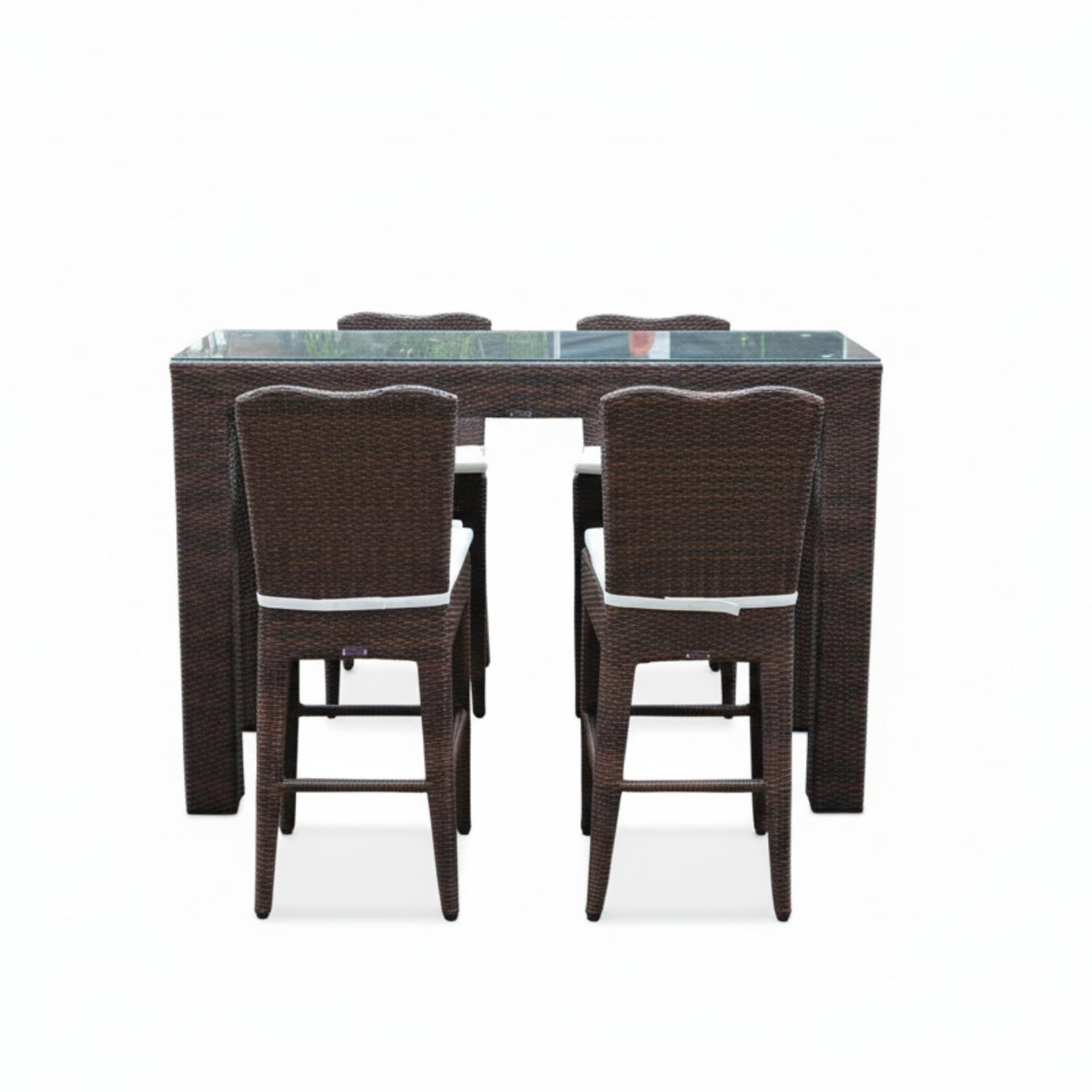 BAR RATTAN POLIVINILICO CON 4 SILLAS - 1