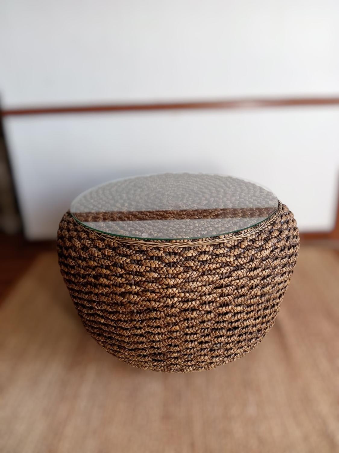 MESA DE CENTRO CIRCULAR RATTAN NATURAL BALI - 3